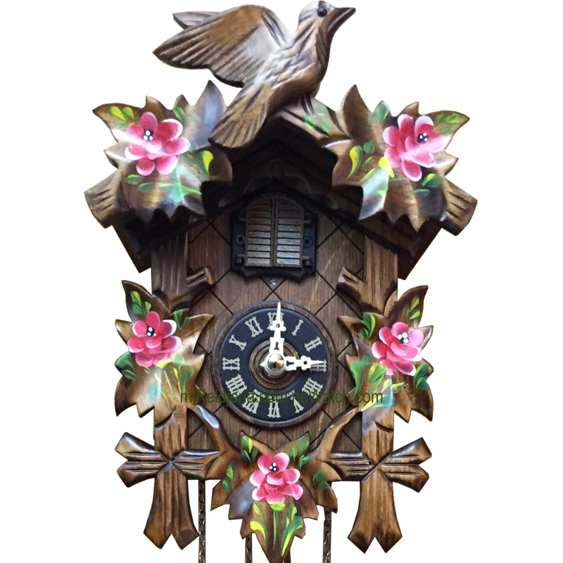 Leaf and bird cuckoo clock Engstler