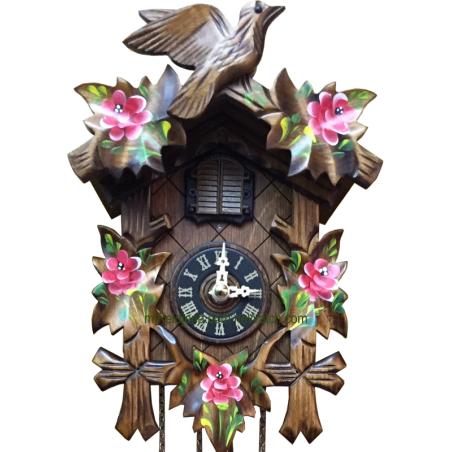 Leaf and bird cuckoo clock Engstler