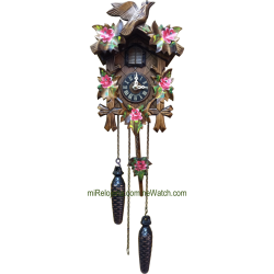 Leaf and bird cuckoo clock Engstler