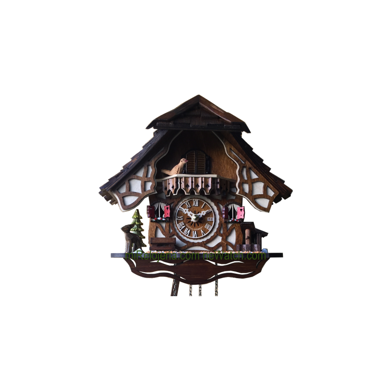 Chalet cuckoo clock with bird Engstler