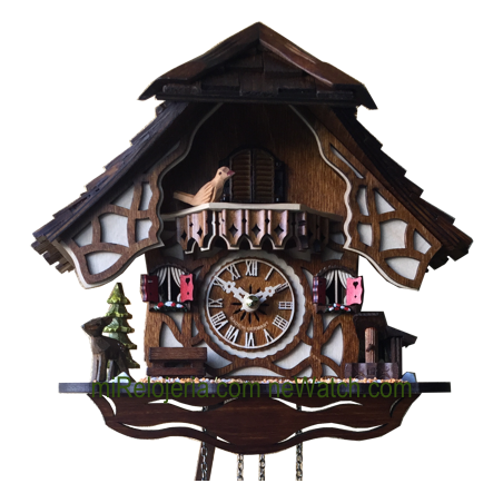 Chalet cuckoo clock with bird Engstler