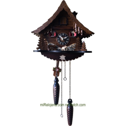 Chalet cuckoo clock with dog Engstler