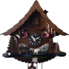 Chalet cuckoo clock with dog Engstler