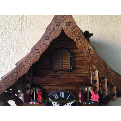 Chalet cuckoo clock with dog Engstler