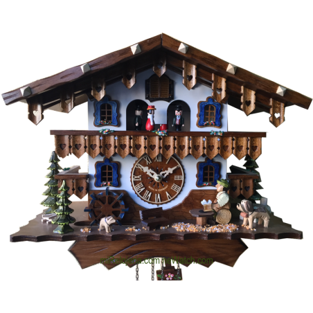 Cuckoo Bavarian chalet with beer drinker and dancers Engstler