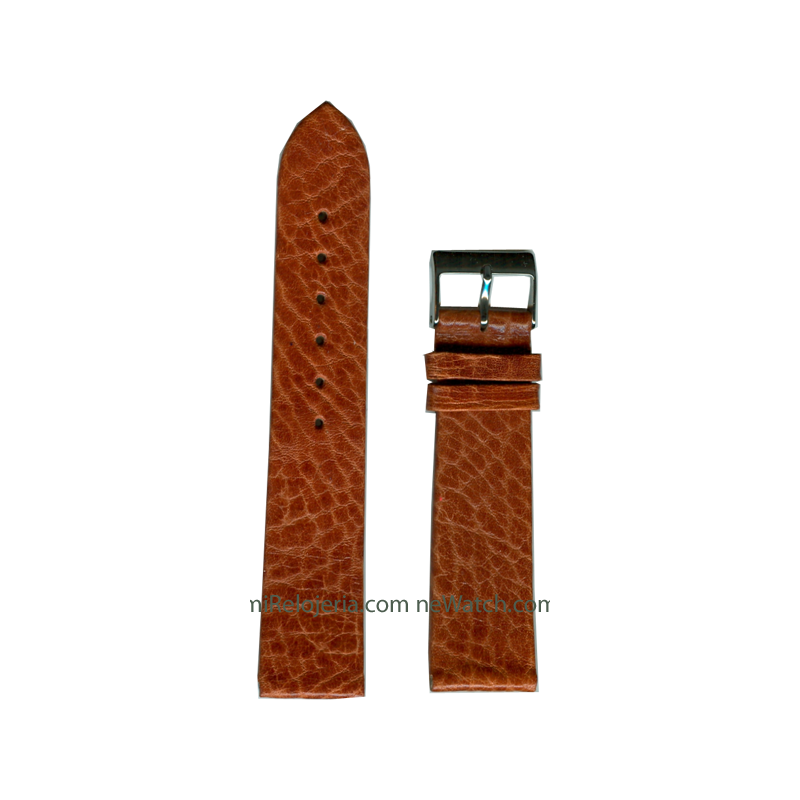 Genuine bison leather strap 18 mm.