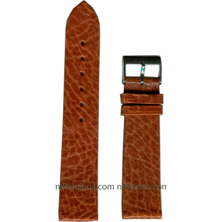 Genuine bison leather strap 18 mm.