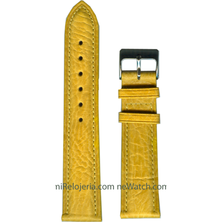 Padded Genuine buffalo leather strap 20 mm.