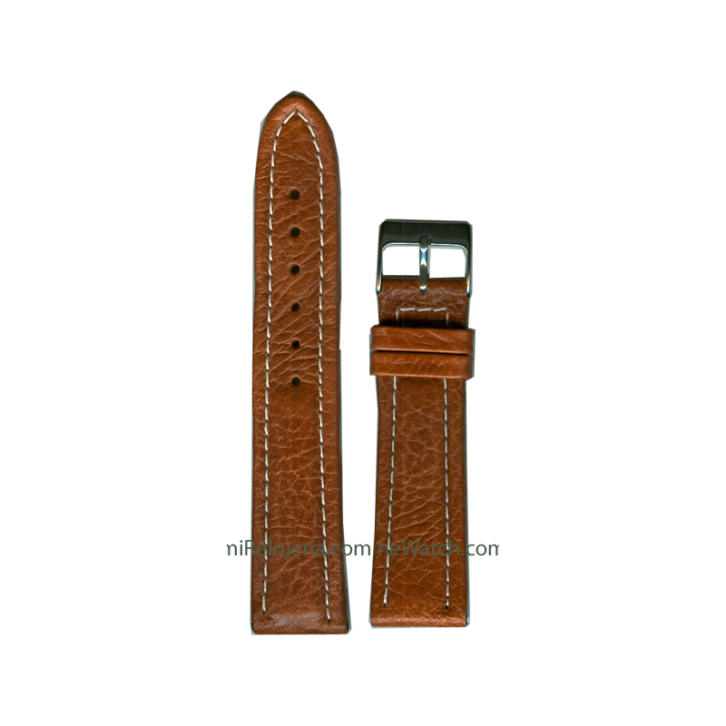 Genuine leather Padded Waterproof strap 18 mm.