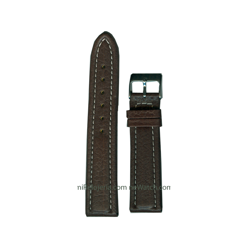 Genuine leather Padded Waterproof strap 18 mm.