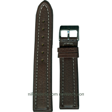 Genuine leather Padded Waterproof strap 18 mm.