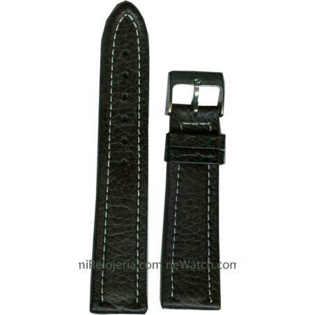 Genuine leather Padded Waterproof strap 20 mm.