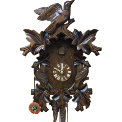 Leaf and bird cuckoo clock