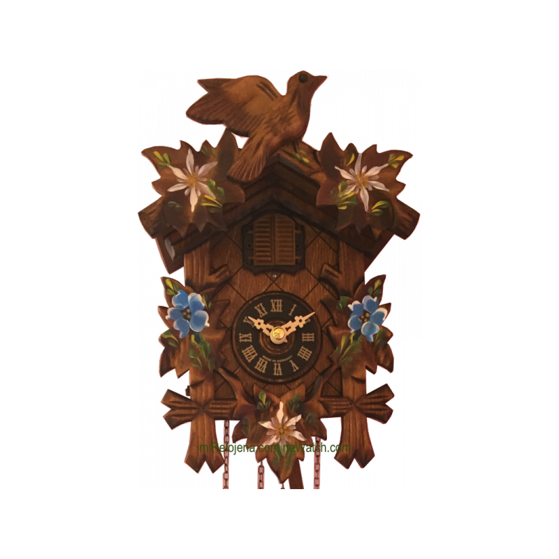 Leaf and bird cuckoo clock Engstler
