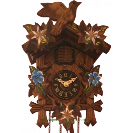Leaf and bird cuckoo clock Engstler