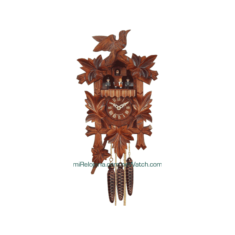 Hojas, pájaro y bailarines