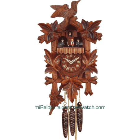 Hojas, pájaro y bailarines