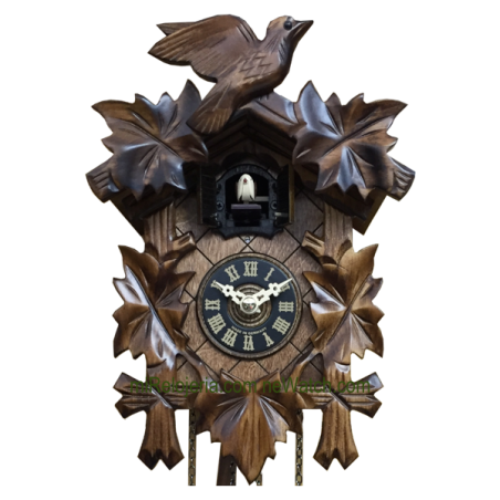 Leaf and bird cuckoo clock Engstler