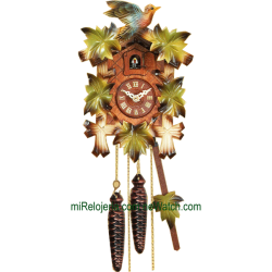 Leaf and bird cuckoo clock Engstler