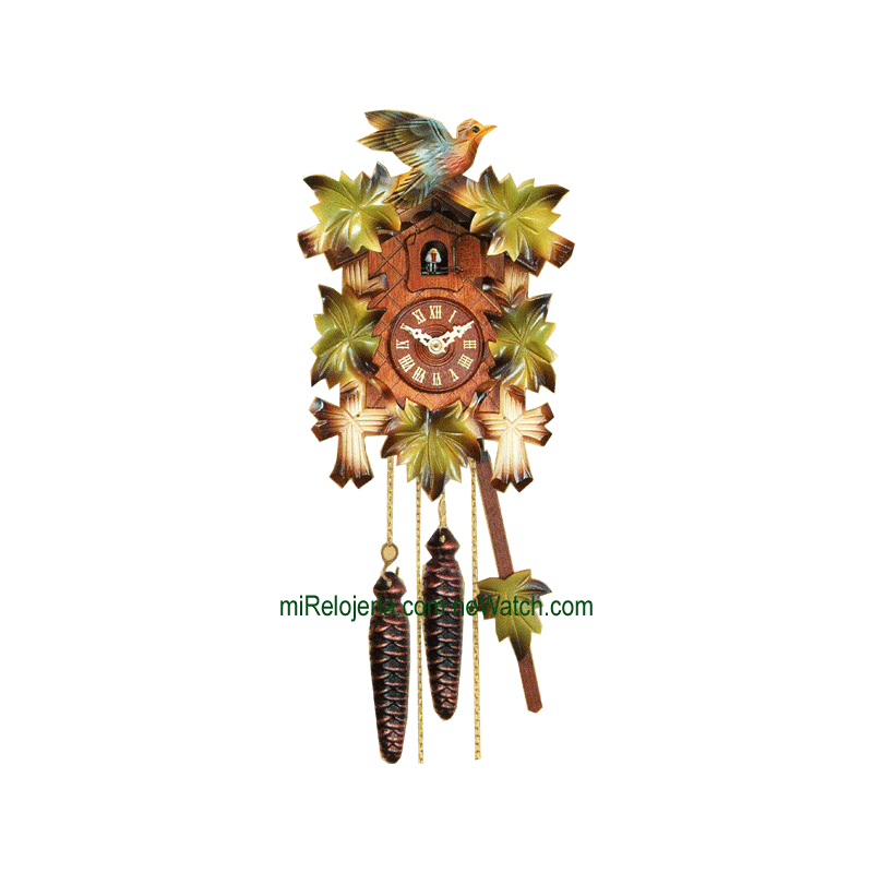 Leaf and bird cuckoo clock Engstler