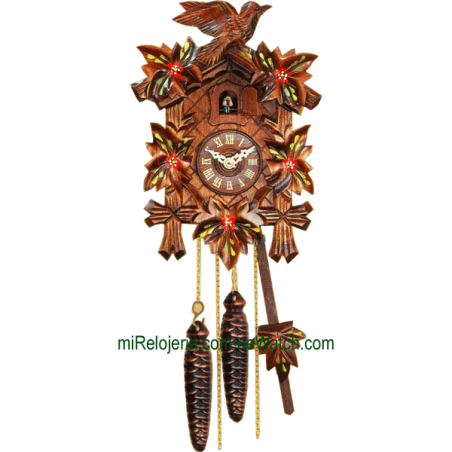 Leaf and bird cuckoo clock Engstler
