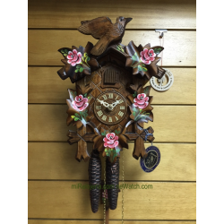 5 Leafs and bird cuckoo clock Engstler