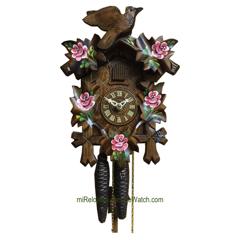 5 Leafs and bird cuckoo clock Engstler