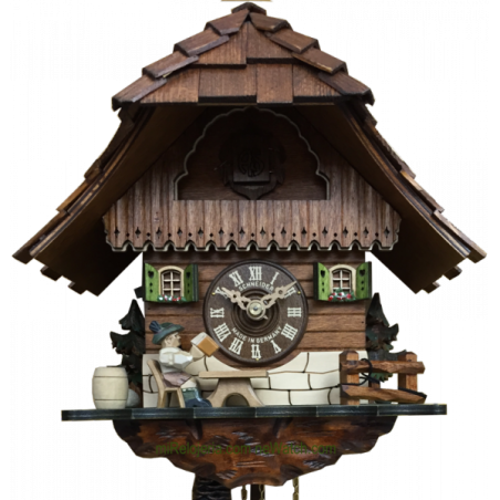 Bavarian chalet with beer drinker Schneider