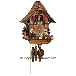 Leñador con música