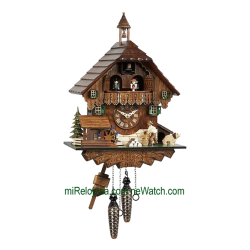 Leñador con música y bailarines