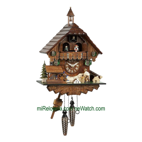 Leñador con música y bailarines