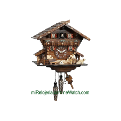 Leñador con música