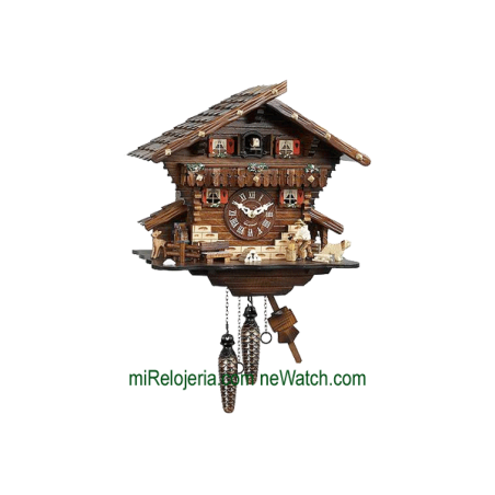 Leñador con música