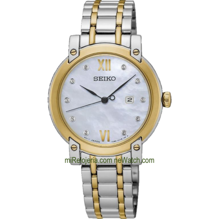 Acero Mujer bicolor con diamantes