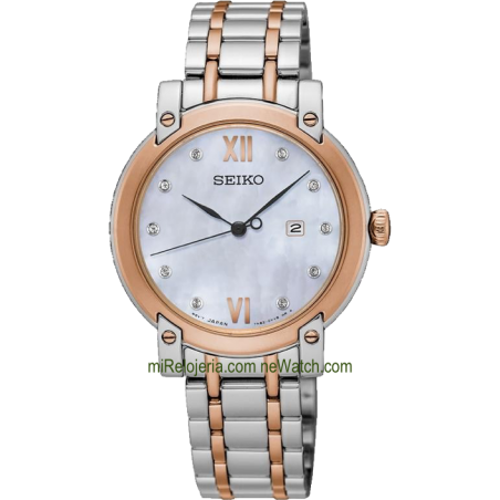 Acero Mujer bicolor con diamantes