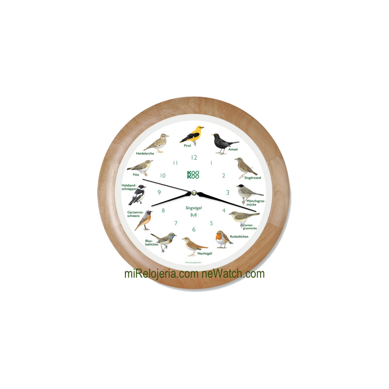 Wall Clock Birds Radio Controlled