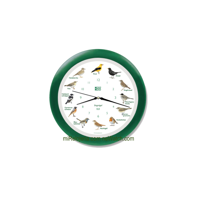 Wall Clock Birds Radio Controlled