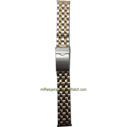Brazalete de acero bicolor estándar 18 mm