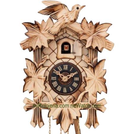 Leaf and bird cuckoo clock Engstler