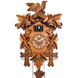 Leaf and bird cuckoo clock Engstler