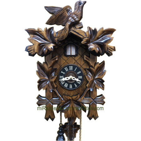 Leaf and bird cuckoo clock Engstler