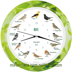 Wall Clock Birds Radio Controlled