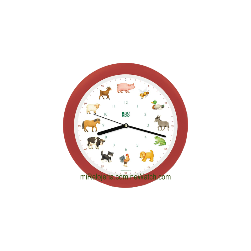 Wall Clock KidsWorld Farm Animals