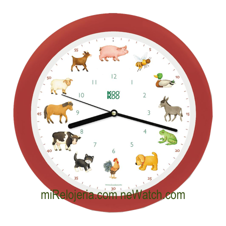Wall Clock KidsWorld Farm Animals