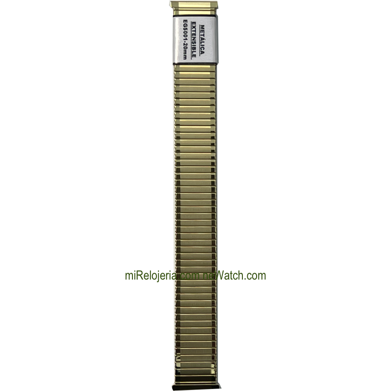 Brazalete Extensible Dorado estándar 20 mm