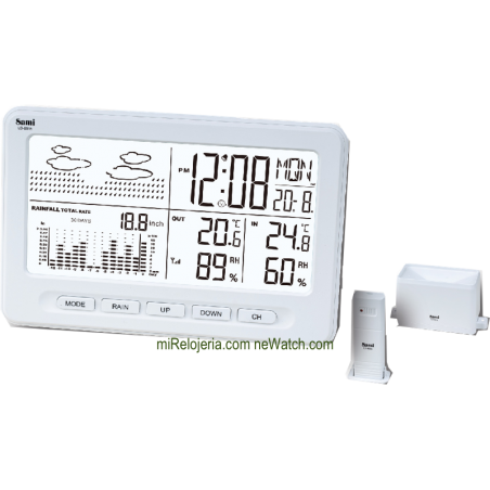 Weather station with rain & temp. sensor