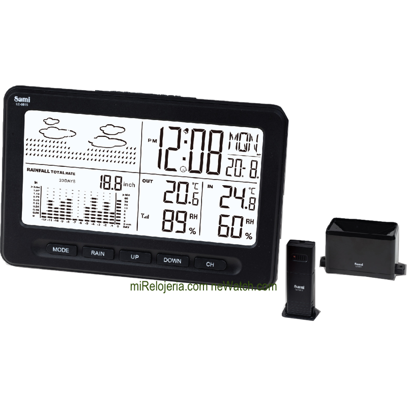 Estación Meteorológica con sensores temp. + lluvia