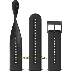 Correa de silicona Atletic 7 Charcoal Black 24 mm.