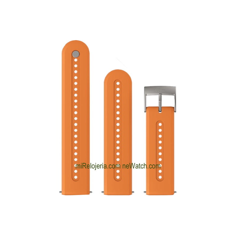 Correa de silicona Atletic 7 Granite Orange 24 mm.