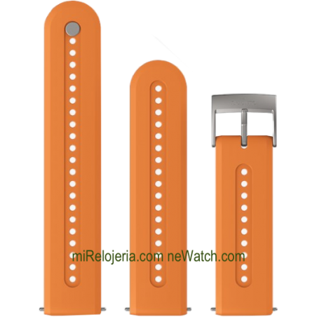 Correa de silicona Atletic 7 Granite Orange 24 mm.